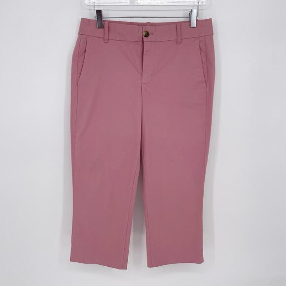 J.Crew Capri Chino Pant Pocket Trousers Cotton Size 2 Pink Rose - Picture 1 of 6